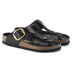 Gizeh Big Buckle | High-Shine Patent Leather | Black