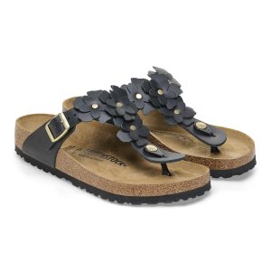 Gizeh Flower | Leather | Black