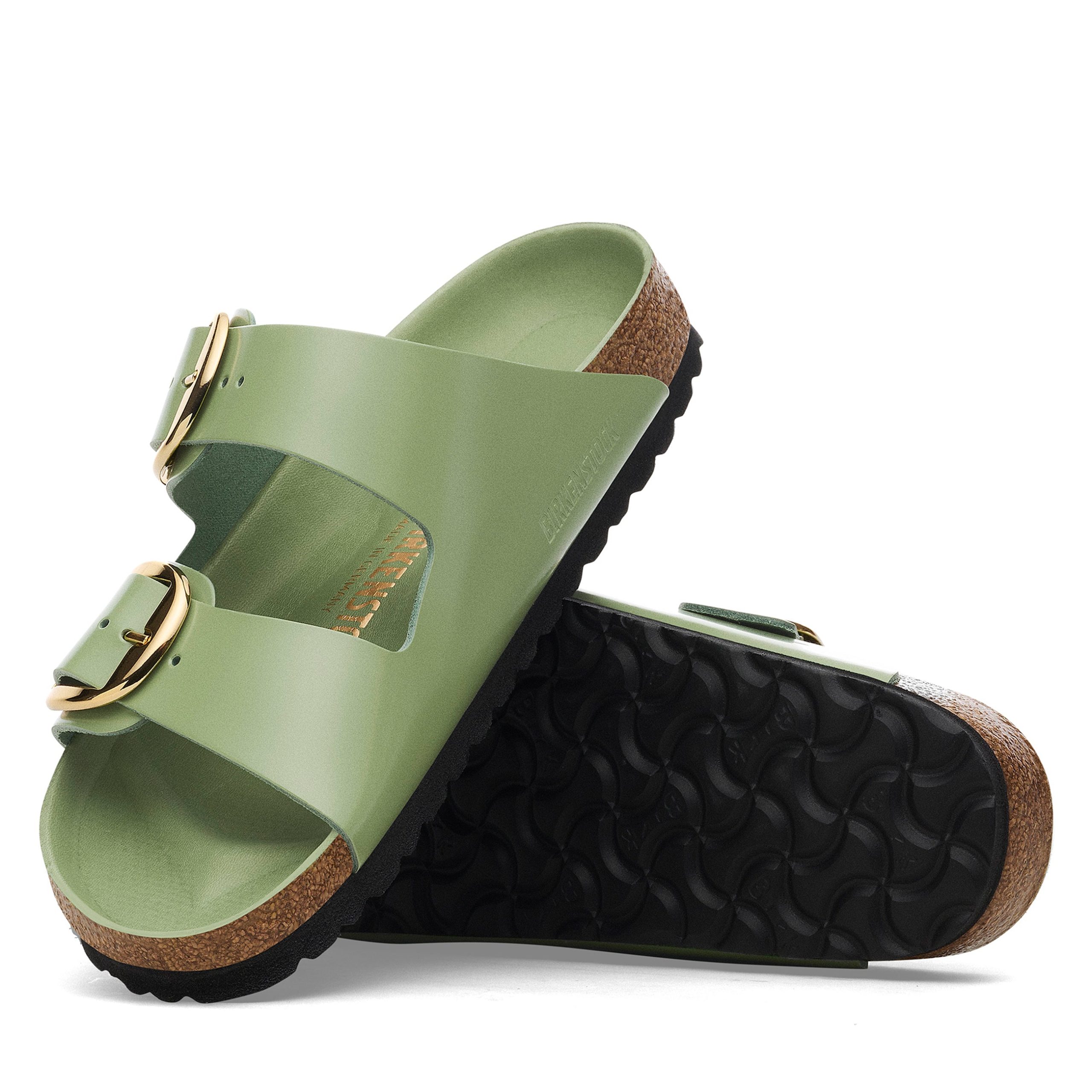 Arizona Big Buckle High Shine Green Tea Natural Leather Patent - Image 4