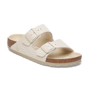 Arizona Semi-Exquisite Woven Emboss Ecru Smooth Leather