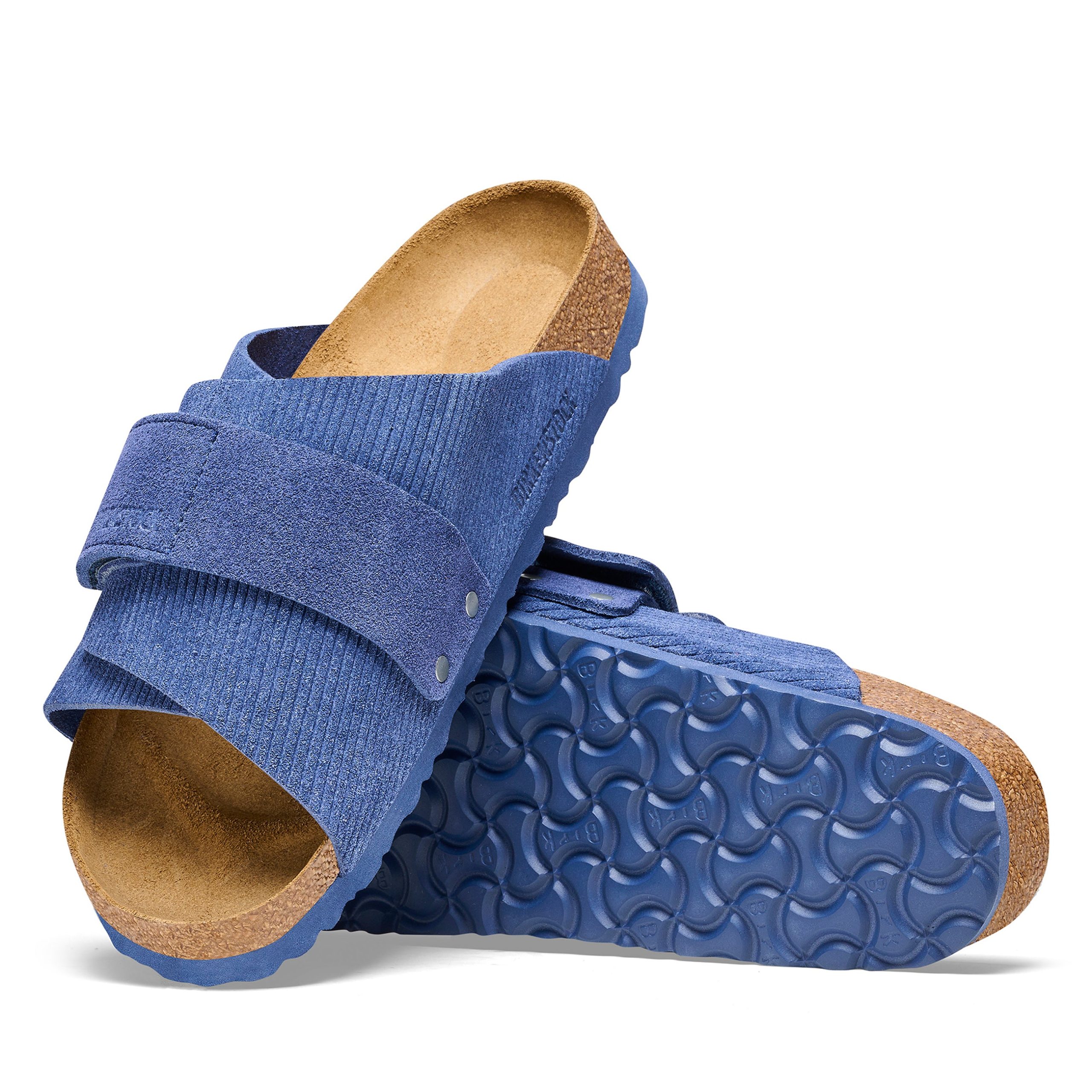 Kyoto Corduroy Indigo Embossed Suede Leather - Image 4