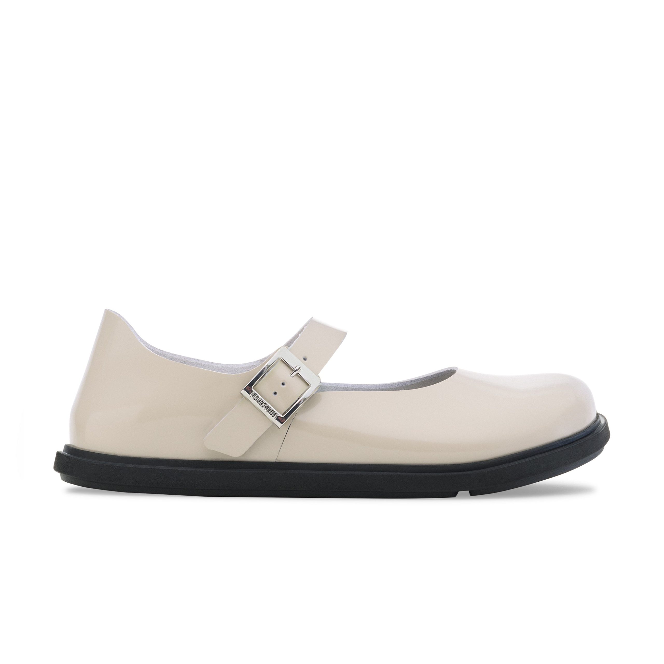 Mantova Droplet Buckle High Shine Oyster Natural Leather Patent - Image 2