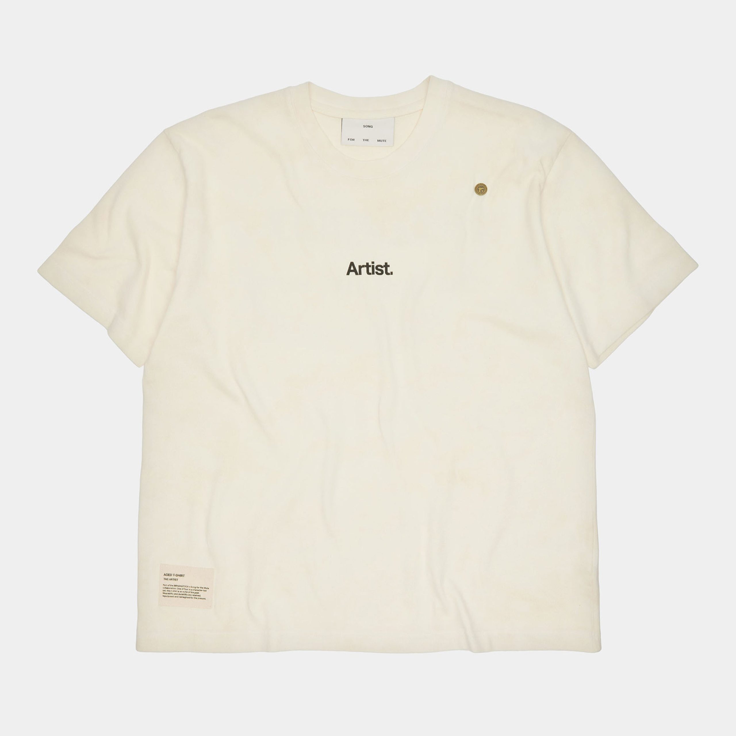 The Artist Aged T-Shirt White Dirt Wash Cotton